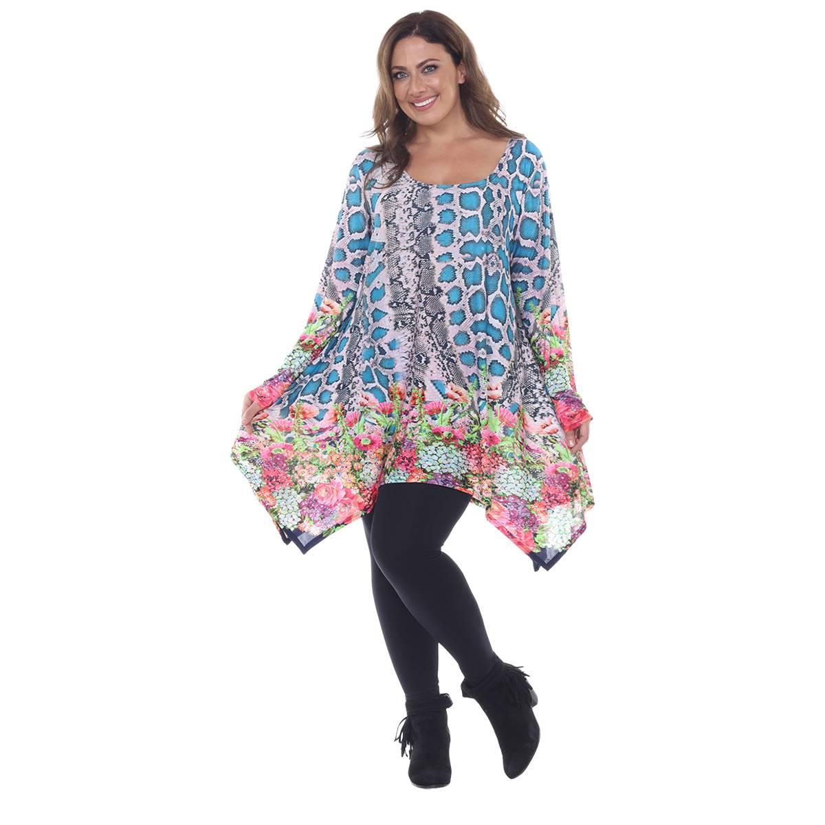Plus Size White Mark® Marlene Printed Tunic