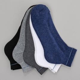 Mens Born(R) 5pr. Blue Half Cushion Quarter Socks