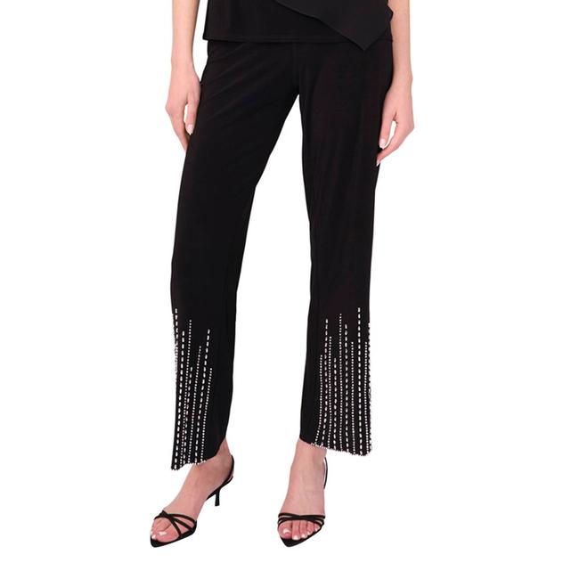 Petite MSK Straight Leg Bead Trim Pants