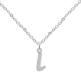 Marsala 18in. Sterling Silver Letter L Initial Pendant Necklace