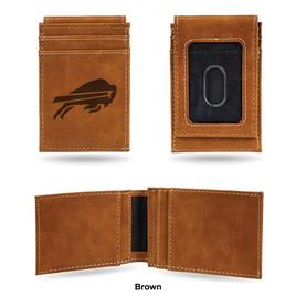 Mens NFL Buffalo Bills Faux Leather Front Pocket Wallet