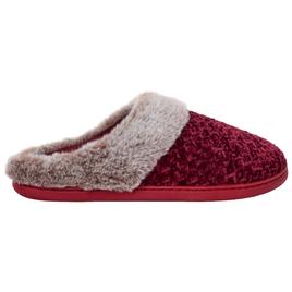 Womens Nanette Lepore Popcorn Knit Faux Fur Clog Slippers
