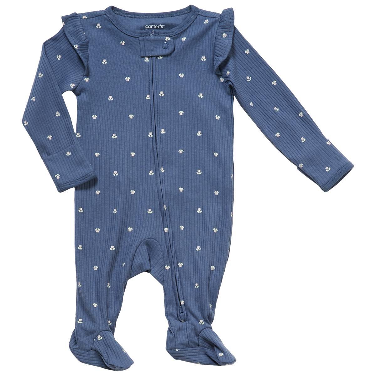 Baby Girl (NB-9M) Carters(R) Tulip Ruffle Zip Footie Pajamas