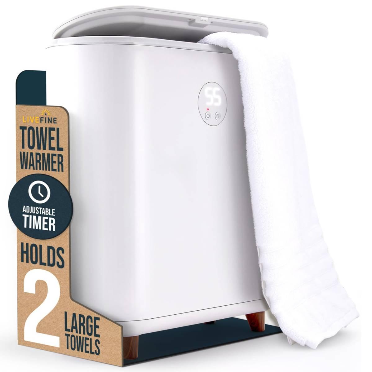 LiveFine Large Bucket Style Towel Warmer w/ LED Display