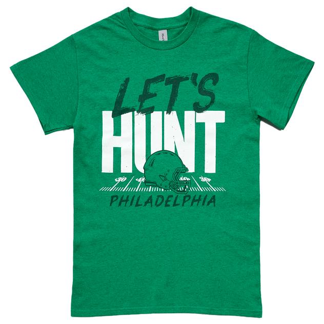 Mens Tailgate Philadelphia Football Let's Hunt Short Sleeve Tee
