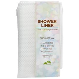 PEVA Dot Embossed Shower Curtain Liner with Metal Grommets