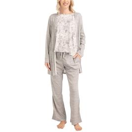 Plus Size MUK LUKS(R)  3pc. Anything Pajama Set - Grey Cotton Candy