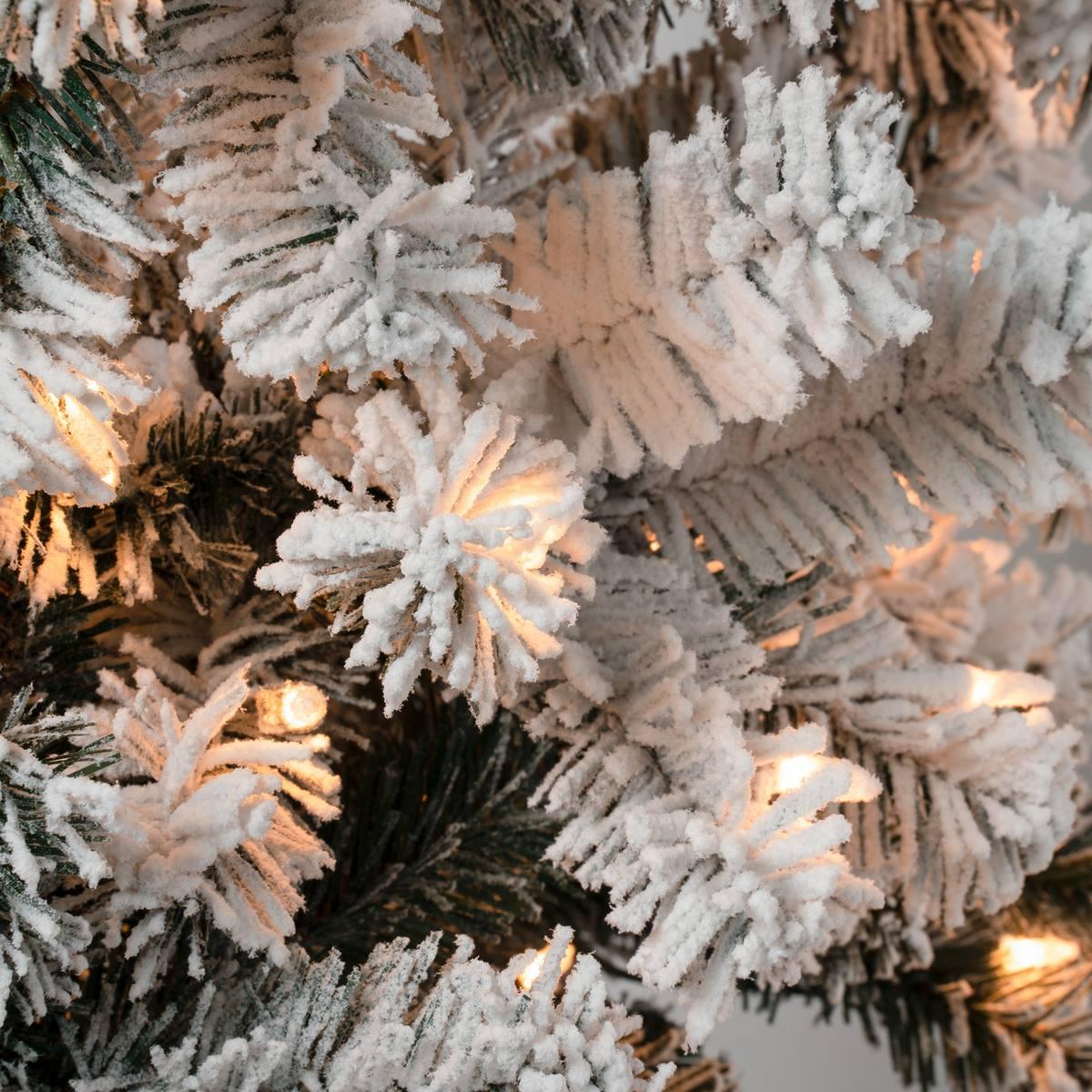 National Tree 6ft. Acacia Pencil Slim Flocked Christmas Tree