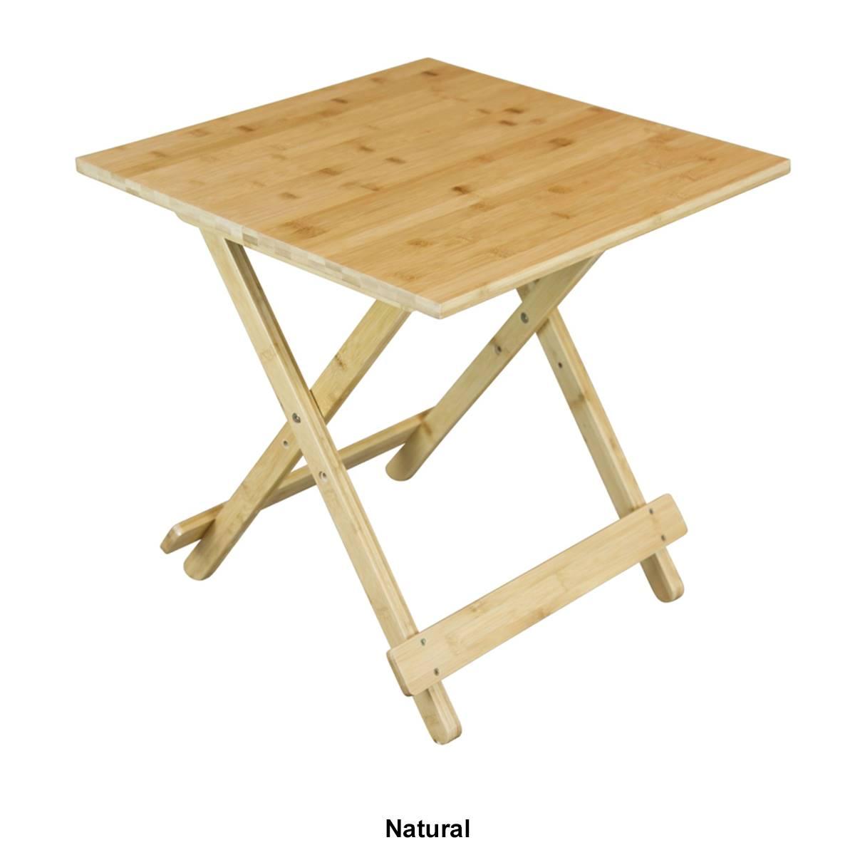 eccostyle™ Solid Bamboo Folding Side Table