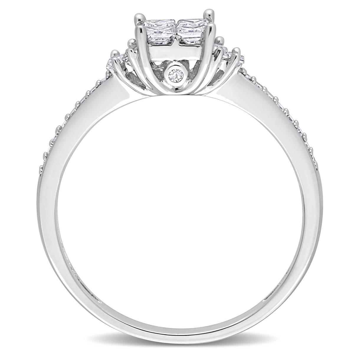 Diamond Classics™ 14kt. White Gold 1/2ctw. Diamond Quad Ring