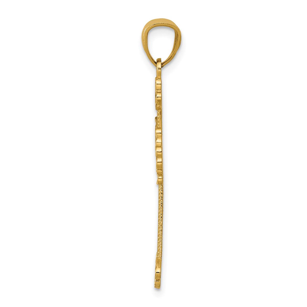 Gold Classics™ 14kt. 18in. Filigree Hearts Cross Pendant Necklace