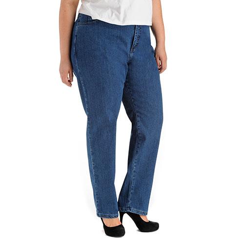 Plus Size Lee® Elastic Waist Jeans - Long