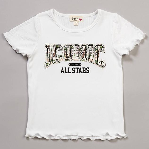 Girls (7-16) Dream Girl Short Sleeve Lettuce Edge Iconic Tee