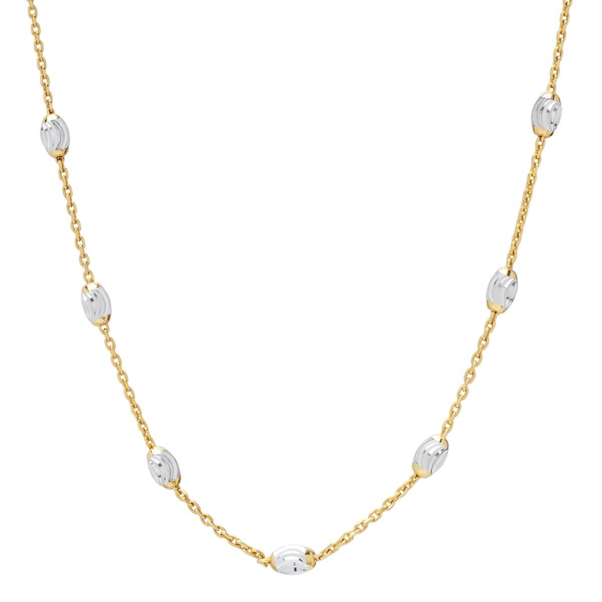 Sterling Silver Station with Moon Chain Necklace