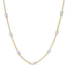 Sterling Silver Station with Moon Chain Necklace