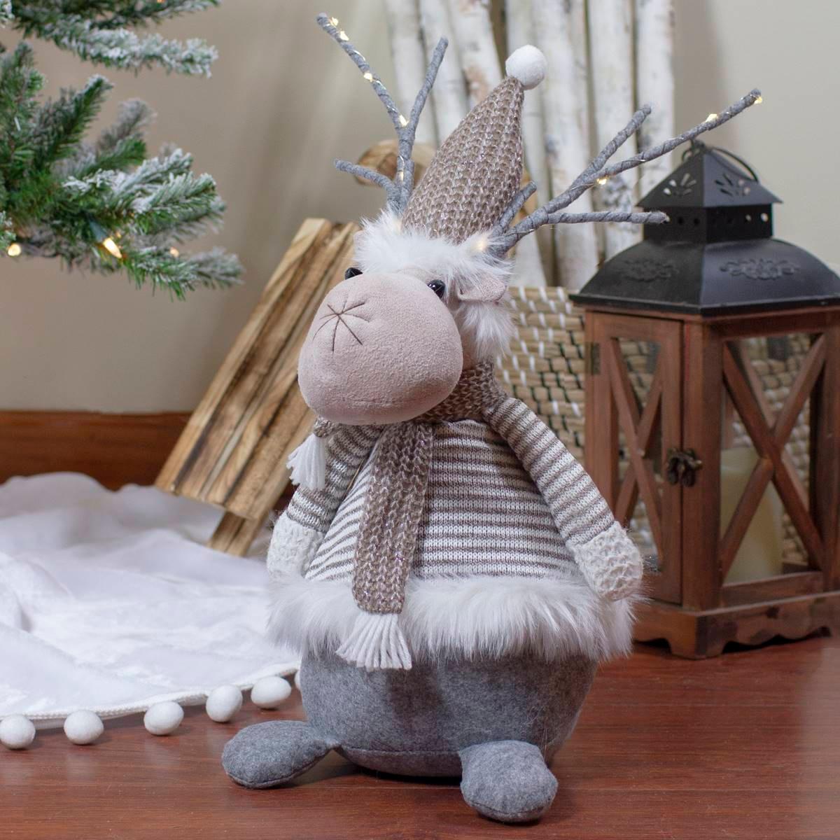 Northlight Seasonal 18in. LED Knit Reindeer Christmas Figure