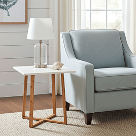 Fairway Avenue Home(tm) Bamboo Frame Square End Table