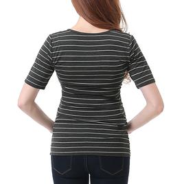 Womens Glow & Grow® Faux Wrap Stripe Maternity Nursing Top