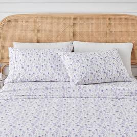 FreshFolds Delia Premium Lavender Floral Microfiber Sheet Set