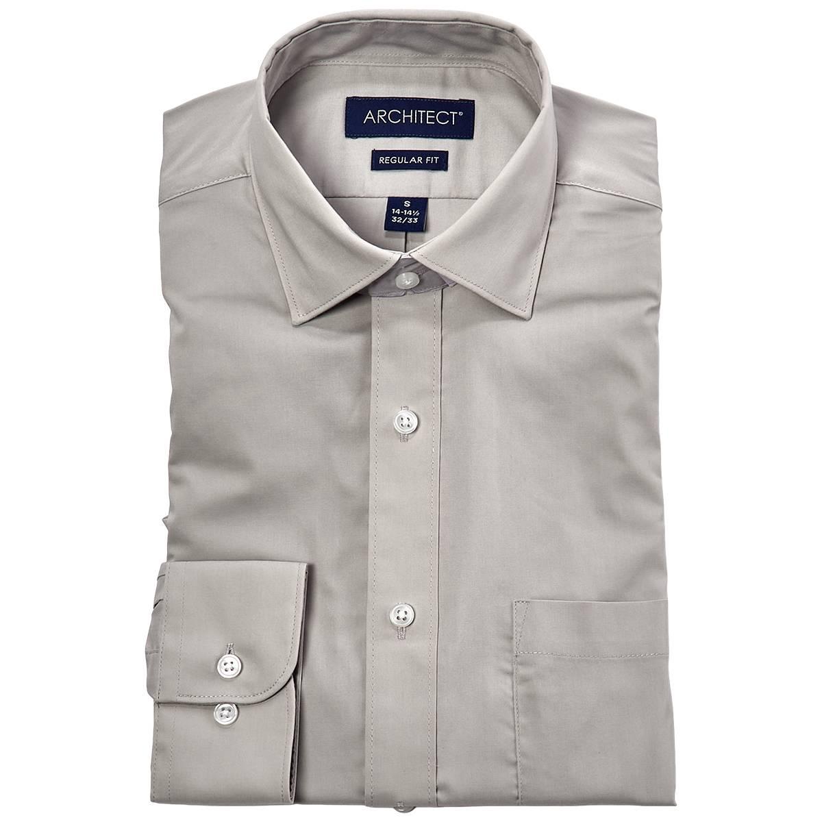 Mens Architect(R) Performance Regular Fit Dress Shirt - Grey Dawn