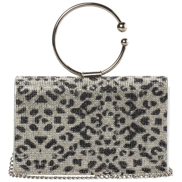 D'Margeaux Leopard Clutch With Chain