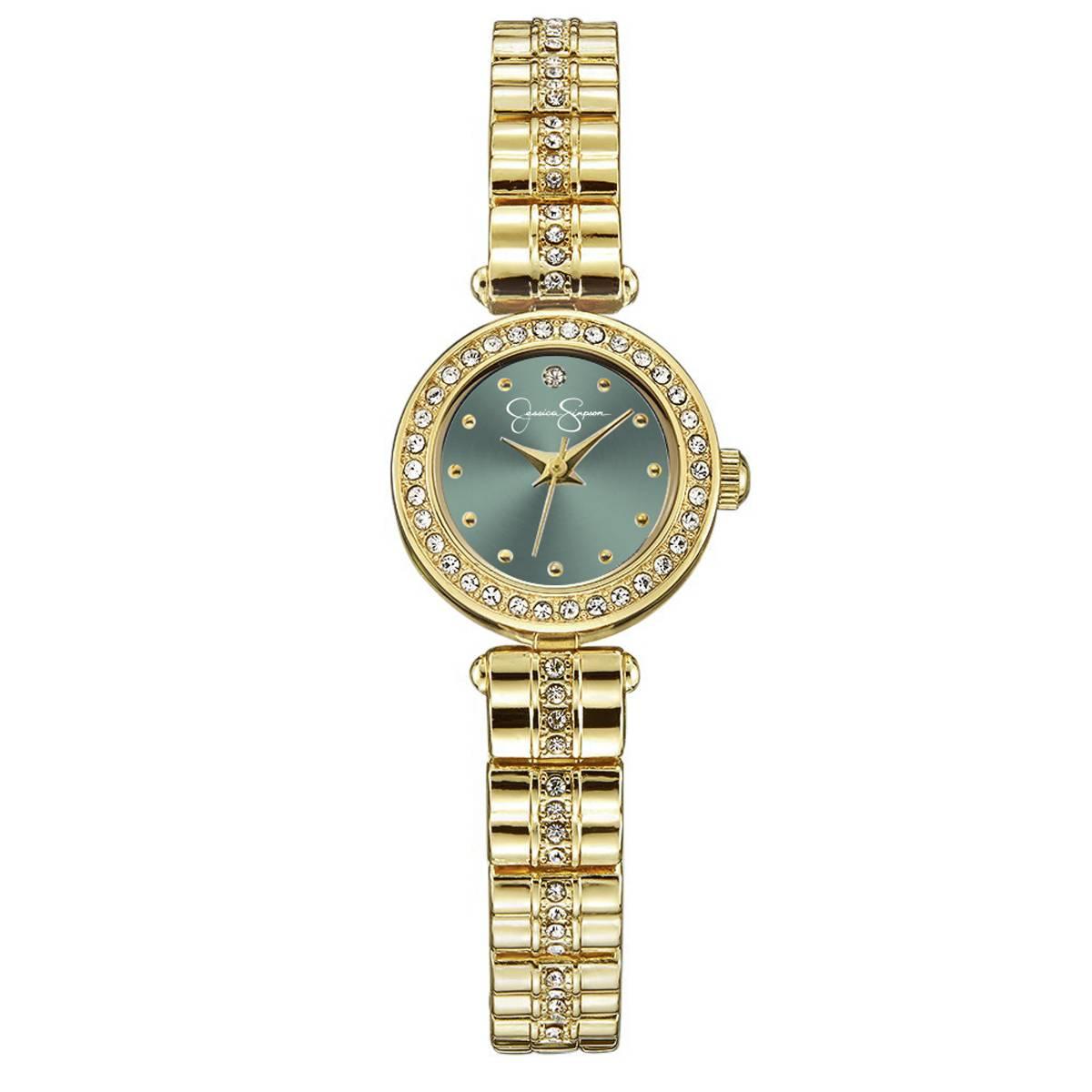 Womens Jessica Simpson Green Dial Mini Bracelet Watch - JS0082GDG
