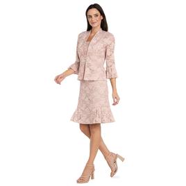 Womens R&M Richards Lace Kick Pleat Hem Jacket Dress