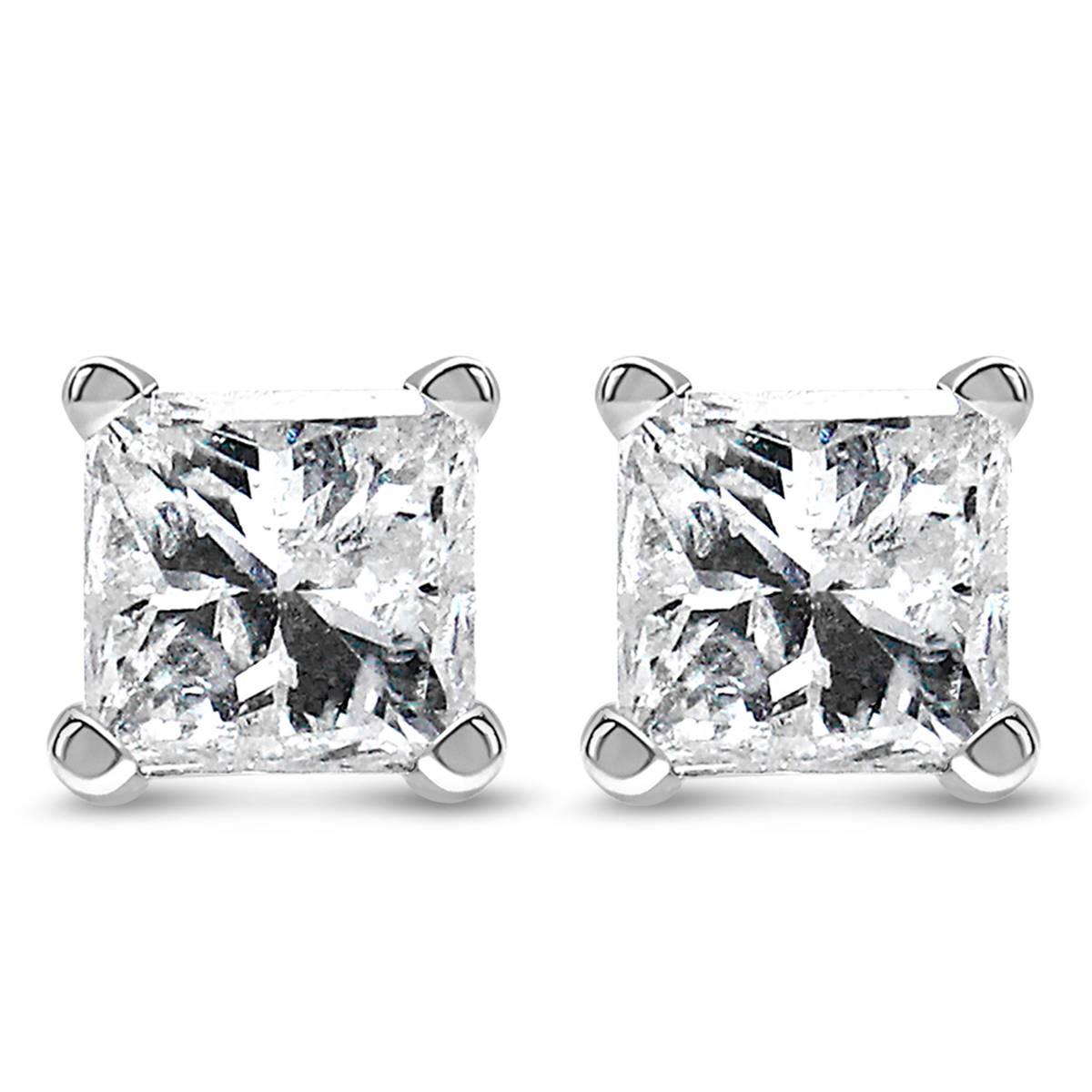 Haus of Brilliance 1/4ctw. Lab Grown Diamond Square Stud Earrings