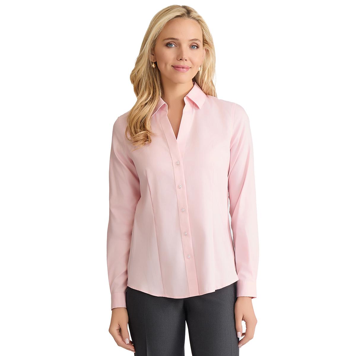 Womens Jones New York Easy Care Casual Button Front Blouse