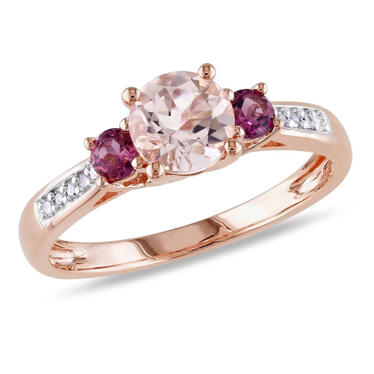 Gemstone Classics(tm) 10kt. Rose Gold 3-Stone Ring