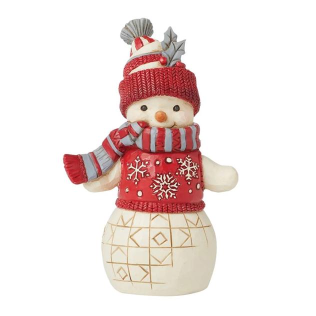 Jim Shore Nordic Noel Snowman w/ Cozy Hat & Scarf
