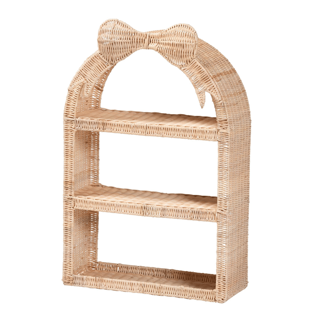 bali & pari Creusa Natural Rattan Wall Shelf