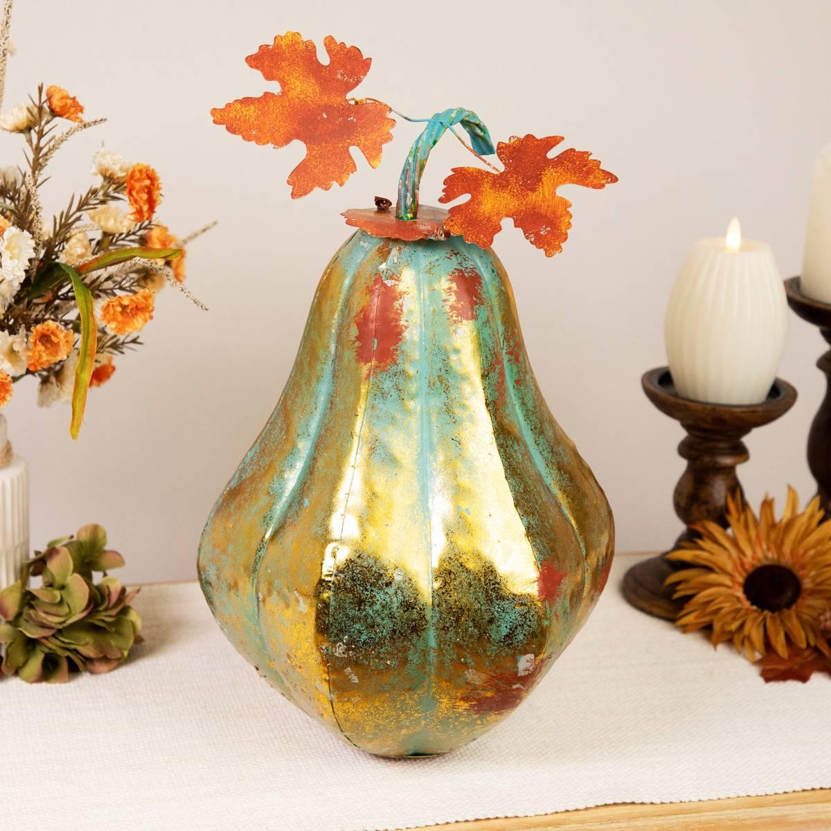 Northlight Seasonal 14in. Elongated Autumn Pumpkin Tabletop Décor