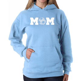 Womens LA Pop Art Soccer Mom - Word Art Hooded Sweatshirt