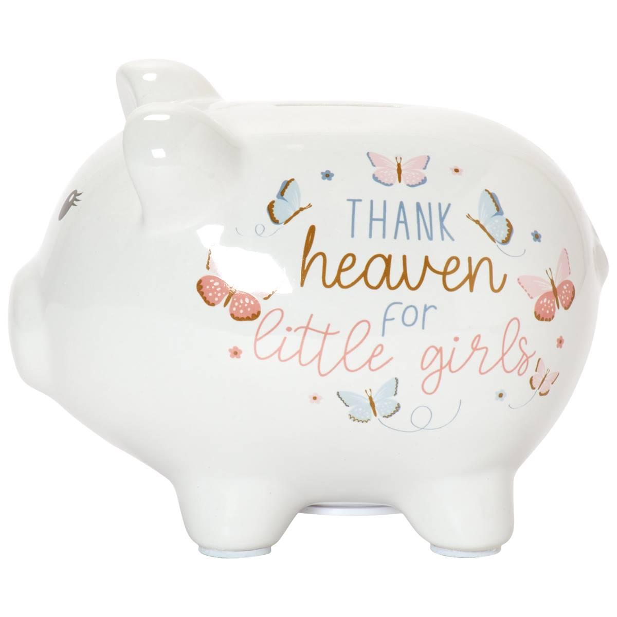 Baby Girl Baby Essentials(R) Thank Heaven For Girls Piggy Bank
