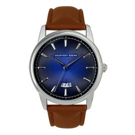 Mens Geoffrey Beene(R) Brown Strap/Blue Dial Watch-GB8223SLBL