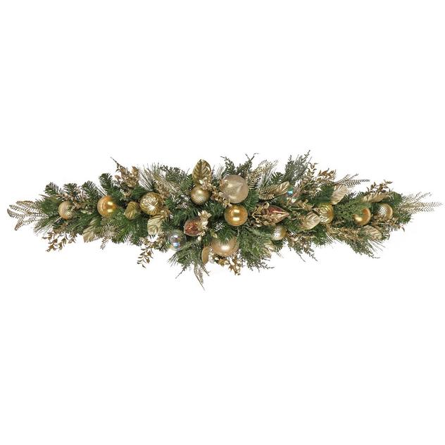 National Tree 60in. Champagne Wishes Mantel Swag