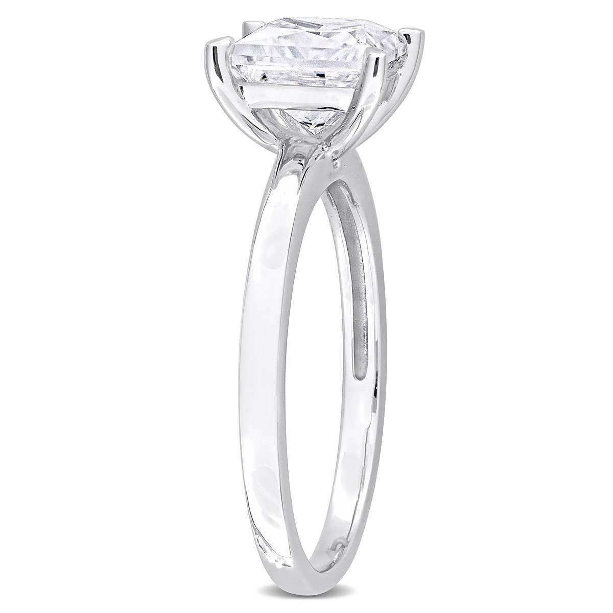 Sterling Silver 2ctw. White Moissanite Solitaire Ring