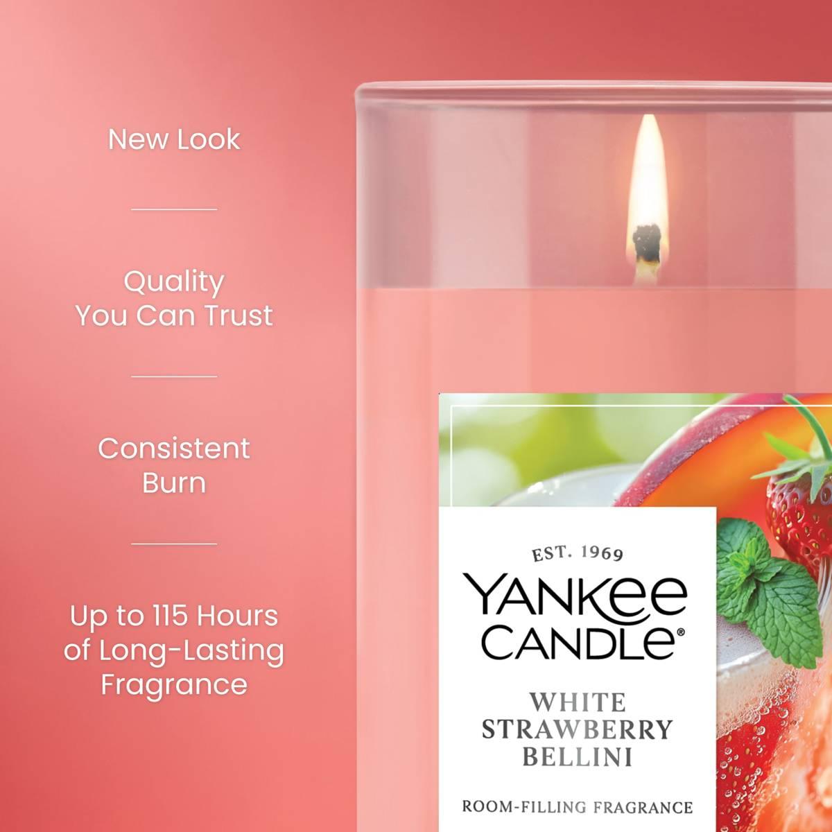 Yankee Candle® White Strawberry Bellini Medium Pillar Candle