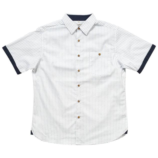 Mens Campia Diamonds & Dashes Button Down Shirt - Blue/White