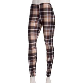 Juniors Jolie & Joy Print Leggings - Brown Plaid