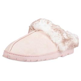 Womens Jessica Simpson Microsuede Clog Tip Fur Slippers