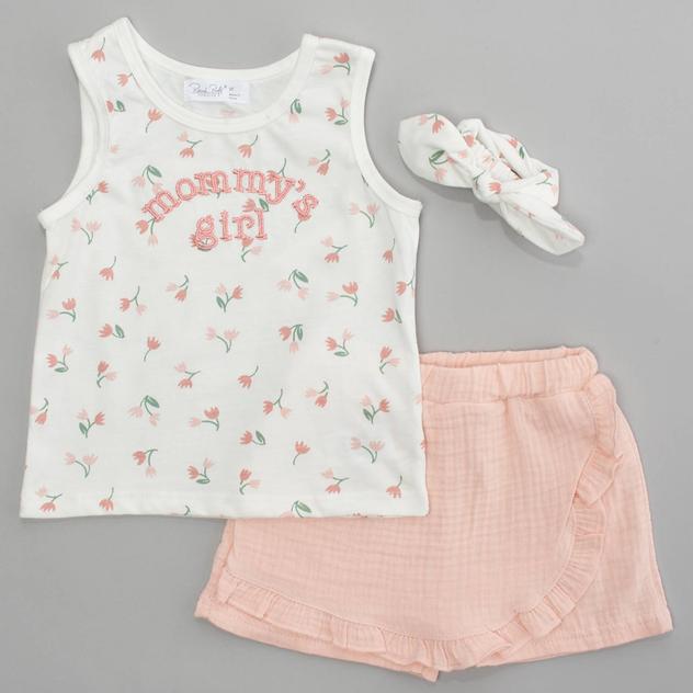 Toddler Girl René Rofé® 3pc. Mommy's Girl Floral Top & Skort Set