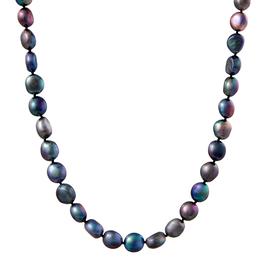 Splendid Pearls 14kt. White Gold Silver Baroque Pearl Necklace