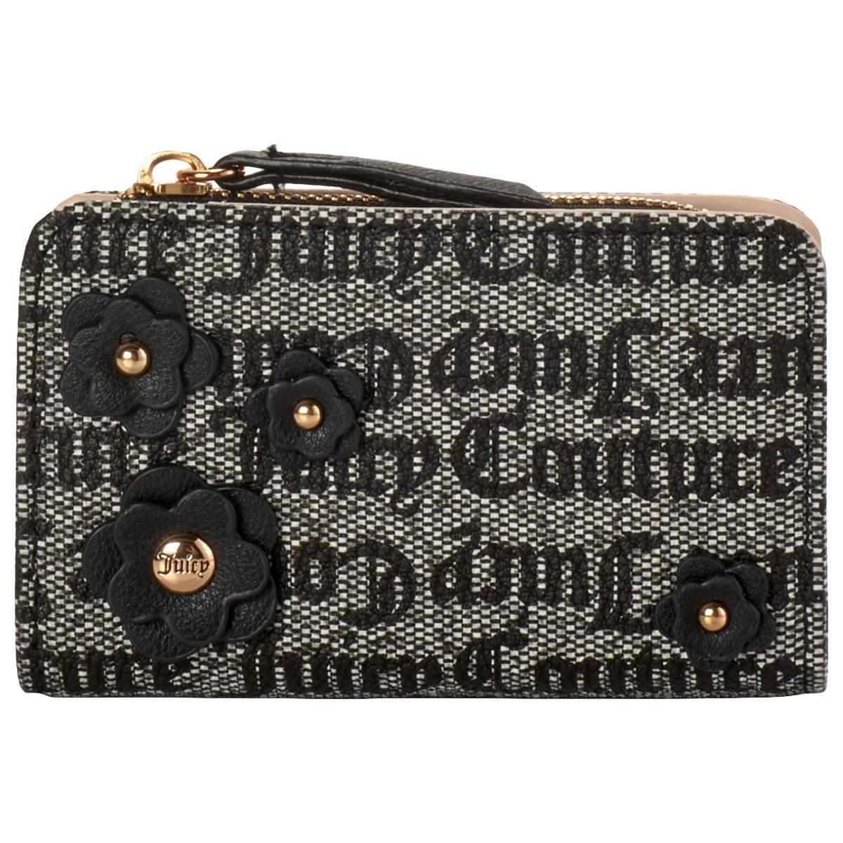 Womens Juicy Couture Floral Double Snap Pouch Wallet