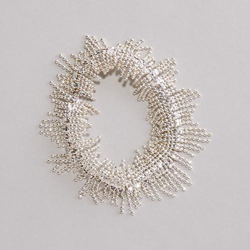 Rosa Rhinestones Fringe Stretch Bracelet