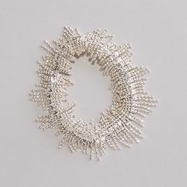 Rosa Rhinestones Fringe Stretch Bracelet