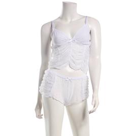 Womens Spree Intimates Ruched Mesh Cami & Shorts - CA2033