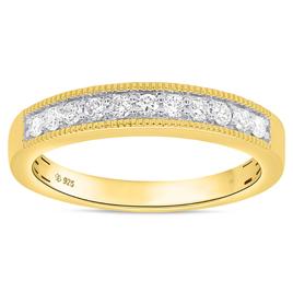 Nova Star(R) Yellow Gold 1/4ctw. 11 Lab Grown Diamonds Band Ring