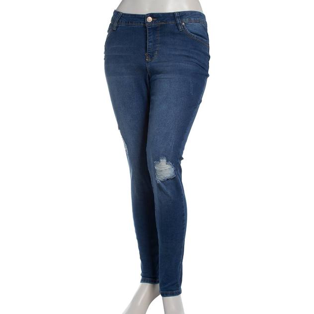 Plus Size Royalty® WannaBettaButt Cross Hatch Skinny Jeans